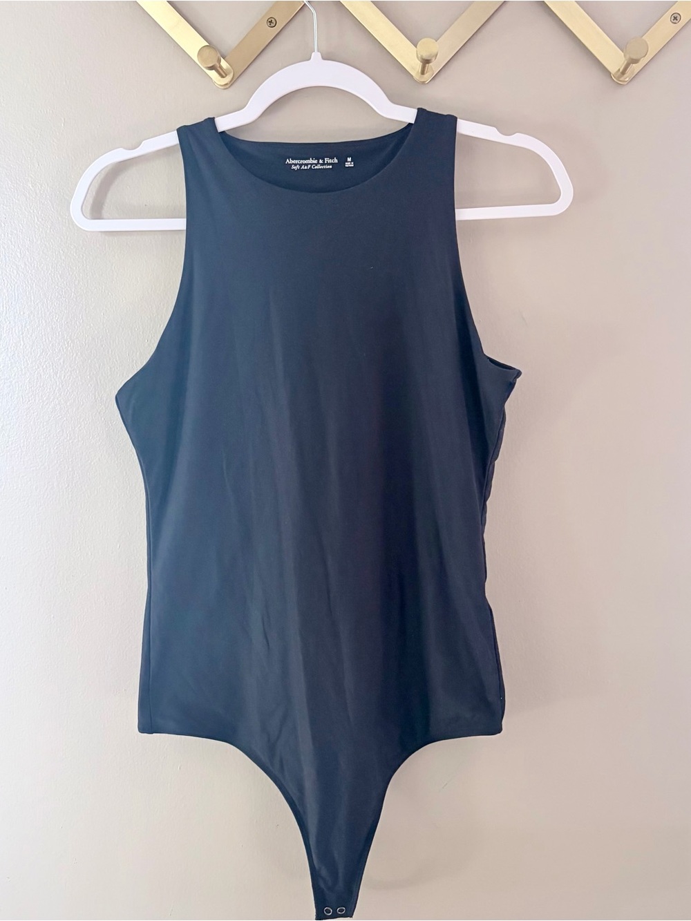 Abercrombie & Fitch Soft A&F Collection High Neck Bodysuit Black Medium